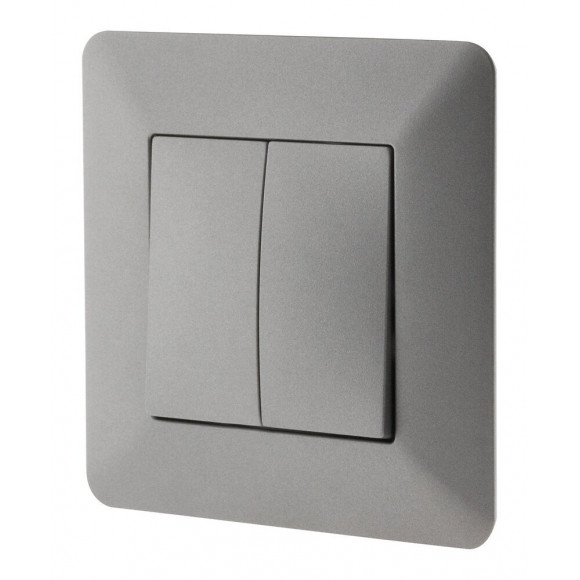 Interrupteur Double Va-et-vient Titanium - Artezo