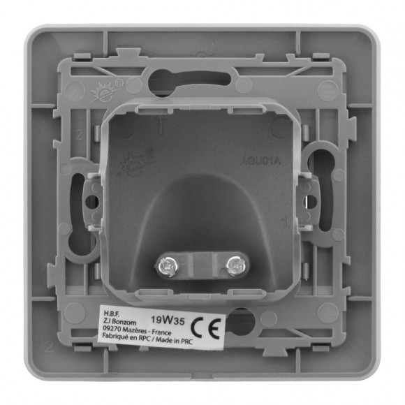 Plaque Sortie De Câble 16a Titanium - Artezo