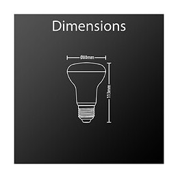 Ampoule Led R80, Culot E27, 11,5w Cons. (75w Eq.), Lumière Blanc Neutre