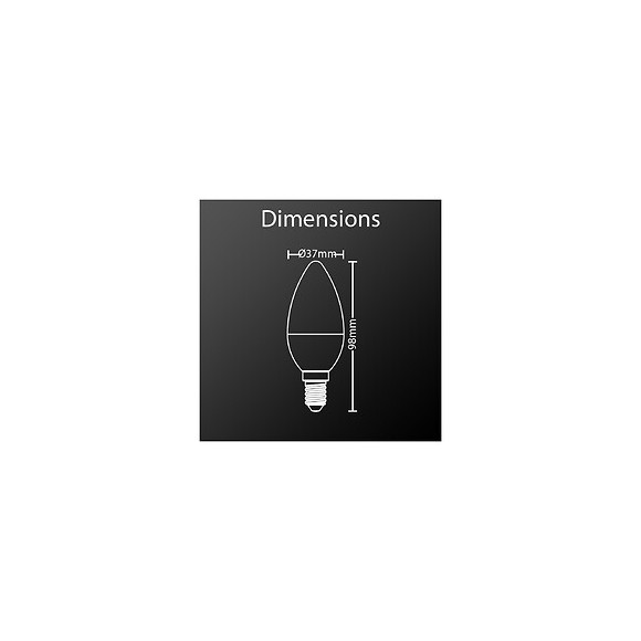 Lot X5 Ampoules Led Flamme, Culot E14, 5,5w Cons. (40w Éq.), Lumière Blanc Neutre