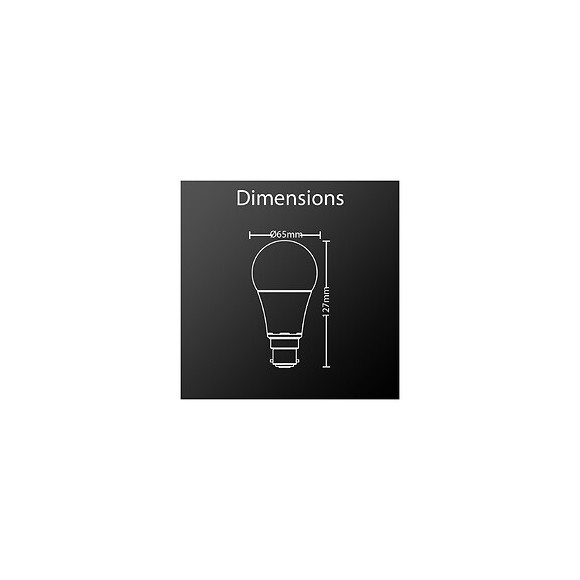 Ampoule Led A60, Culot B22, 14,2w Cons. (100w Eq.), Lumière Blanc Chaud