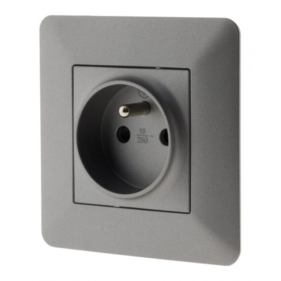 Prise 2p+t 16a Titanium - Artezo