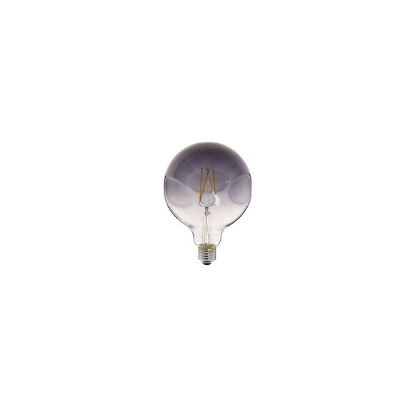Ampoule Led Globe (g125) Irrégulière Au Verre Fumé, Culot E27, 6w Cons. (48w Eq.), 600 Lumens, Lumière Blanc Chaud