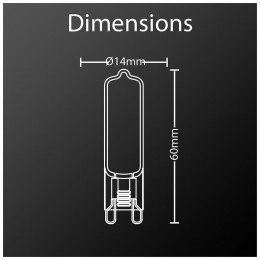 Pack De 2 Ampoules Retroled, Culot G9, 3,7w Cons. (400 Lumens), Lumière Blanche Chaud