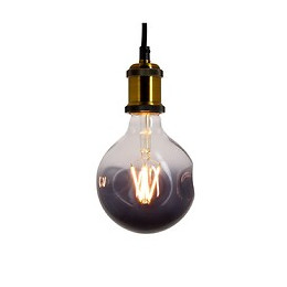 Ampoule Led Globe (g125) Irrégulière Au Verre Fumé, Culot E27, 6w Cons. (48w Eq.), 600 Lumens, Lumière Blanc Chaud