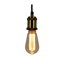 Ampoule Led Déco Hologramme Edison Au Verre Ambré, Culot E27, 4w Cons., 200 Lumens, Lumière Blanc Chaud
