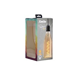 Ampoule Led Déco Bouteille Au Verre Ambré, Culot E27, 4w Cons. (30w Eq.), 350 Lumens, Lumière Blanc Chaud