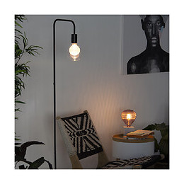 Ampoule Déco Led, Double Verre Rose, G125, Culot E27, 4w Cons. 2700k Blanc Chaud