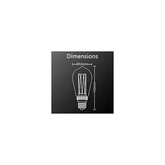 Ampoule Led Déco Hologramme Edison Au Verre Ambré, Culot E27, 4w Cons., 200 Lumens, Lumière Blanc Chaud