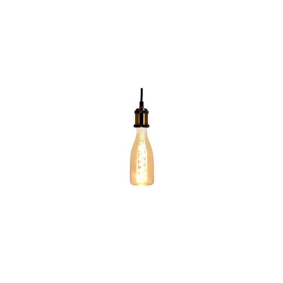 Ampoule Led Déco Bouteille Au Verre Ambré, Culot E27, 4w Cons. (30w Eq.), 350 Lumens, Lumière Blanc Chaud