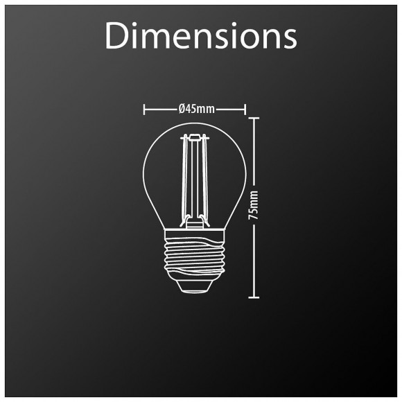 Ampoule Led P45, Culot E27, 2w Cons. (n.c Eq.), Lumière Lumière Bleu
