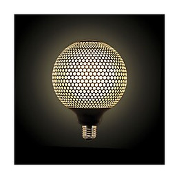 Ampoule Déco Led Filament, Aspect Point Noir, G125, Culot E27, 4w Cons. 2700k Blanc Chaud