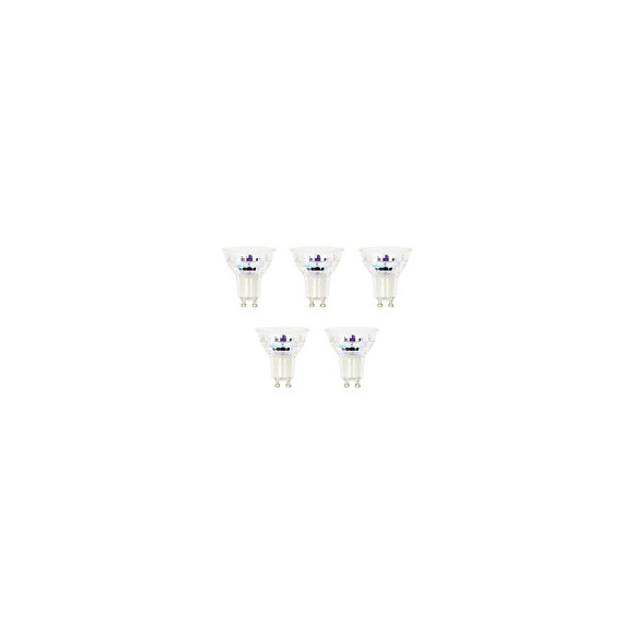 Lot X5 Ampoules Led Spot, Culot Gu10, Conso 4,8 W, Eq. 50 W, Blanc Neutre