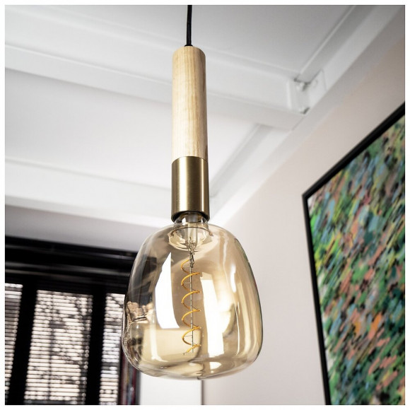 Ampoule Led Déco Mug Au Verre Ambré, Culot E27, 4w Cons. (30w Eq.), 323 Lumens, Lumière Blanc Chaud