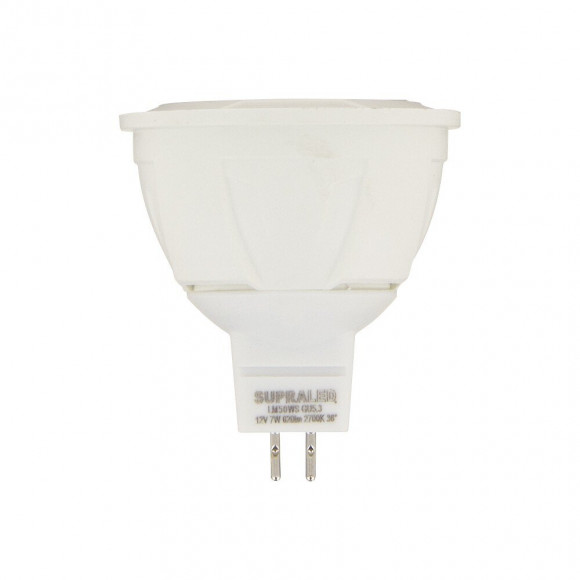 Ampoule Led (spot), Culot Gu5,3, Conso. 7w (eq. 50w), 620 Lumens, Blanc Chaud