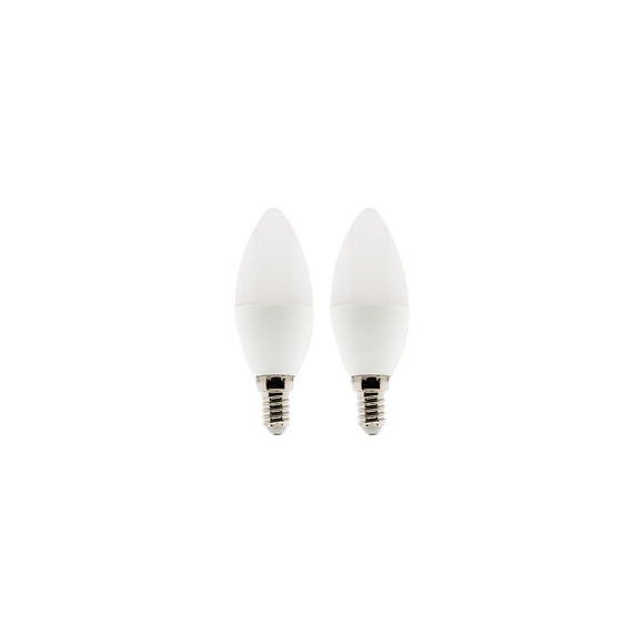 Lot De 2 Ampoules Led Flamme 5w E14 360lm 2700k - (blanc Chaud)