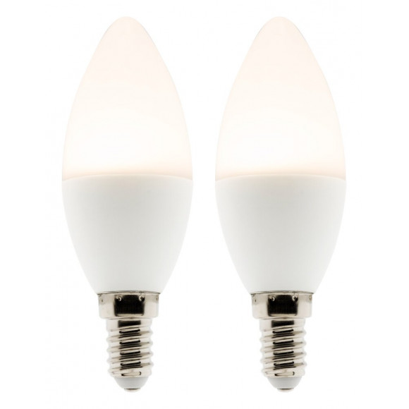 Lot De 2 Ampoules Led Flamme 5w E14 360lm 2700k - (blanc Chaud)