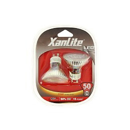 Lot De 2 Ampoules Led Spots Au Culot Gu10, 5w Cons. (50w Eq.), Lumière Blanche Chaude