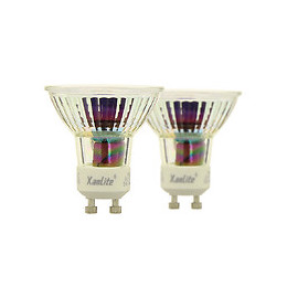 Lot De 2 Ampoules Led Spots Au Culot Gu10, 5w Cons. (50w Eq.), Lumière Blanche Chaude