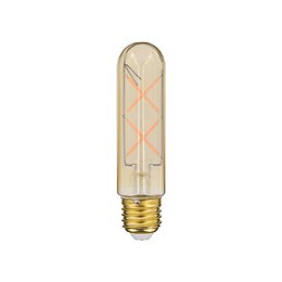 Ampoule Led (t125) Tube / Vintage Au Verre Ambré, Culot E27, 4w Cons. (30w Eq.), 323 Lumens, Lumière Blanc Chaud