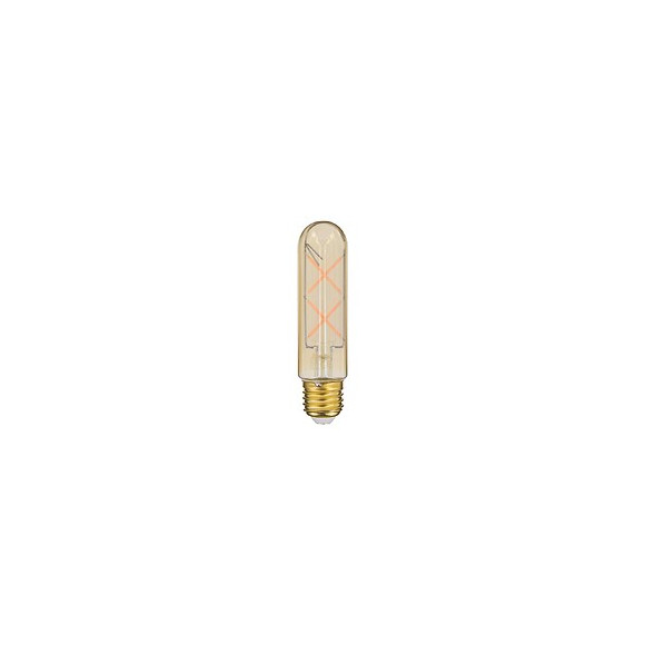 Ampoule Led (t125) Tube / Vintage Au Verre Ambré, Culot E27, 4w Cons. (30w Eq.), 323 Lumens, Lumière Blanc Chaud