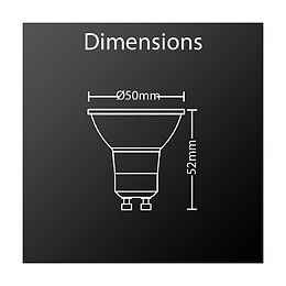 Lot De 2 Ampoules Led Spots Au Culot Gu10, 5w Cons. (50w Eq.), Lumière Blanche Neutre