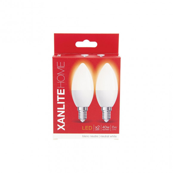 Ampoule Led Flamme, Culot E14, 5w Cons. (40w Eq.), Lumière Blanc Neutre