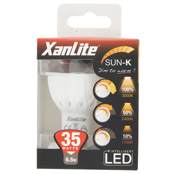 Ampoule Led Smart Lighting, Culot Gu10, 6,5w Cons. (35w Eq.), Lumière Blanc Chaud