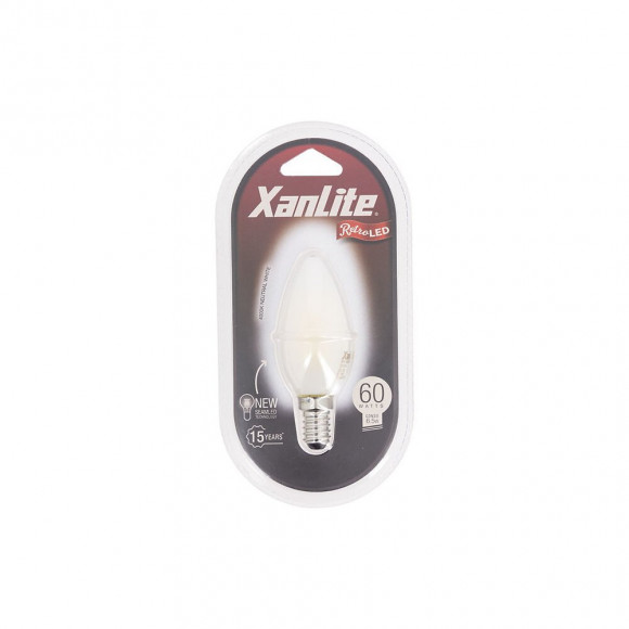 Ampoule Led Filament B35, Culot E14, 6,5w Cons. (60w Eq.), 4000k Blanc Neutre