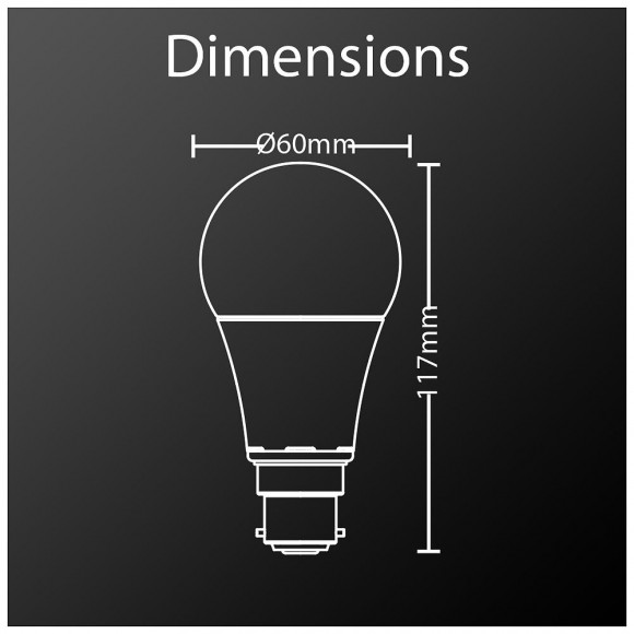 Lot De 2 Ampoules Led A60, Culot B22, 10w Cons. (60w Eq.), Lumière Blanc Neutre