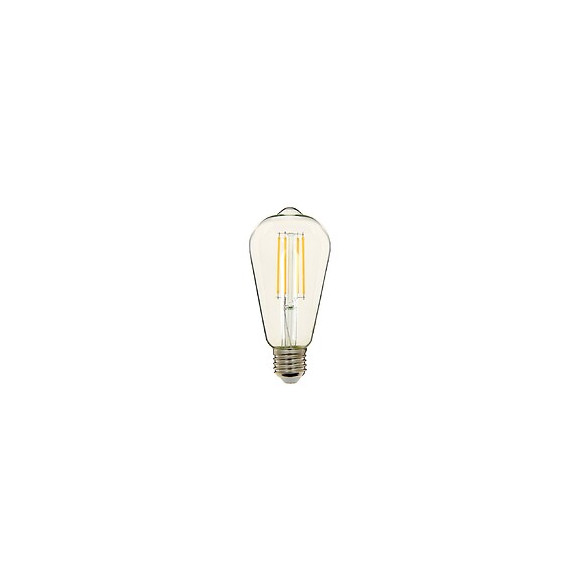 Ampoule À Filament Led Edison, Culot E27, 8w Cons. (75w Eq.), Lumière Blanc Chaud