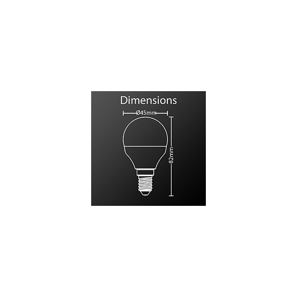 Pack De 3 Ampoules Led (p45), Culot E14, Conso. 5,3w (eq. 40w), 470 Lumens, Blanc Chaud