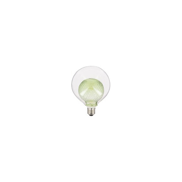 Ampoule Déco Led, Double Verre Vert, G125, Culot E27, 4w Cons. 2700k Blanc Chaud