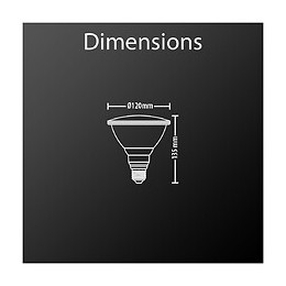 Ampoule Led Par38, Culot E27, 15w Cons. (135w Eq.), Lumière Blanc Neutre