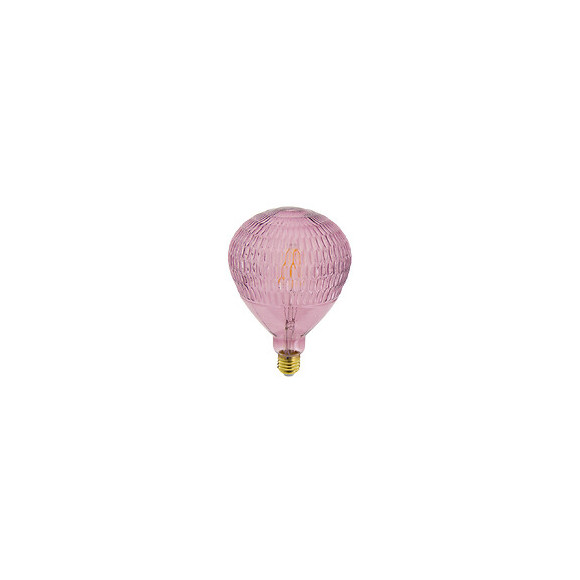 Ampoule Led Déco Ballon Rose, Culot E27, 4w Cons., 300 Lumens, Lumière Blanc Chaud