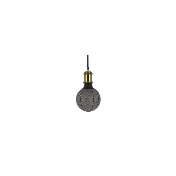 Ampoule Déco Led Filament, Aspect Aiguilles De Pin Noir, G125, Culot E27, 4w Cons. 2700k Blanc Chaud