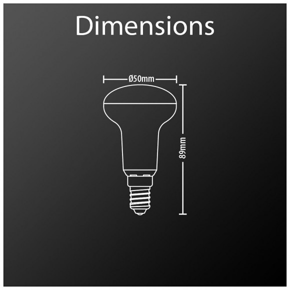 Ampoule Led R50 Réflecteur, Culot E14, Conso 5,6w, Eq. 40w, Blanc Neutre