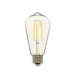Ampoule À Filament Led Edison, Culot E27, 8w Cons. (75w Eq.), 1055 Lumens, Lumière Blanc Neutre