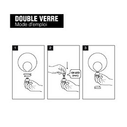 Ampoule Led Déco, Double Verre, Forme De Globe, Culot E27, Blanc Neutre, Forme Allongée