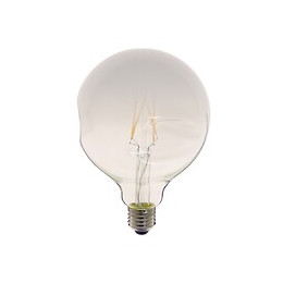 Ampoule Led Globe (g125) Irrégulière Au Verre Lacté, Culot E27, 6w Cons. (48w Eq.), 600 Lumens, Lumière Blanc Chaud