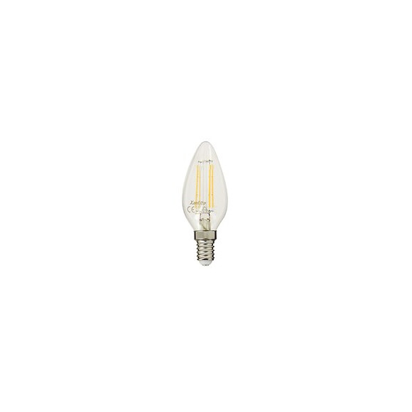 Ampoule À Filament Led Flamme, Culot E14, 4w Cons. (40w Eq.), Lumière Blanc Chaud