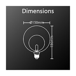 Ampoule Led Déco, Double Verre, Forme De Globe, Culot E27, Blanc Neutre, Forme Allongée