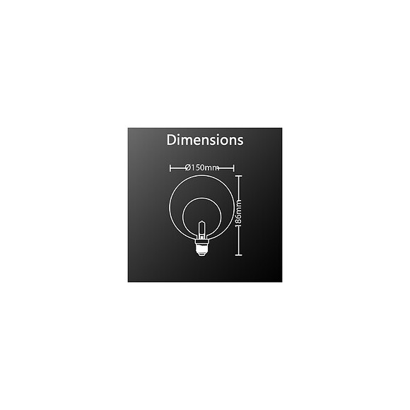 Ampoule Led Déco, Double Verre, Forme De Globe, Culot E27, Blanc Neutre, Forme Allongée