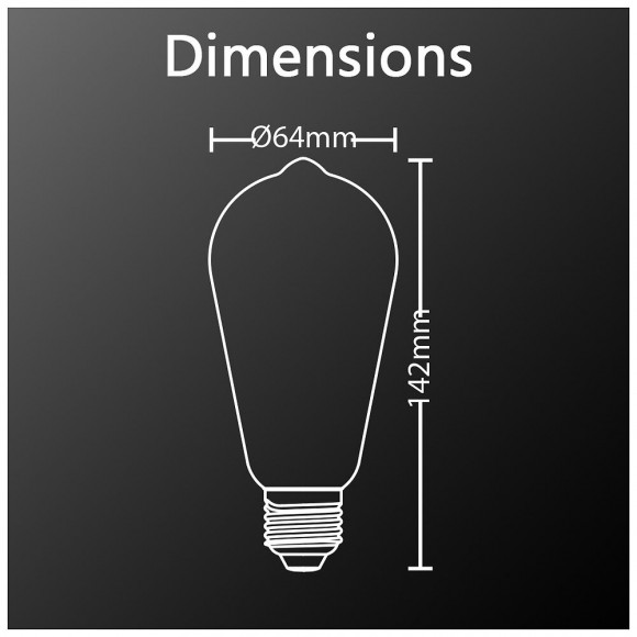 Ampoule Led Déco 3d, Culot E27, 3,8w Cons. (n.a Eq.), Surface Imprimée Aspect Fireworks