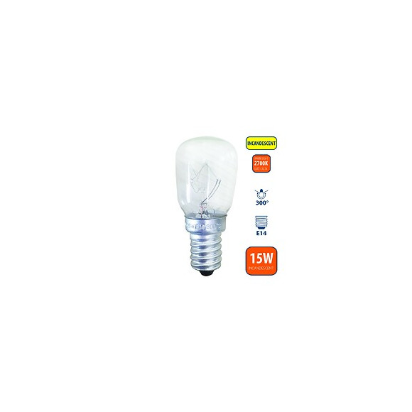 Ampoule À Incandescence,  St26, 15w/100lm, Culot E14, 3000k. Spécial Fours