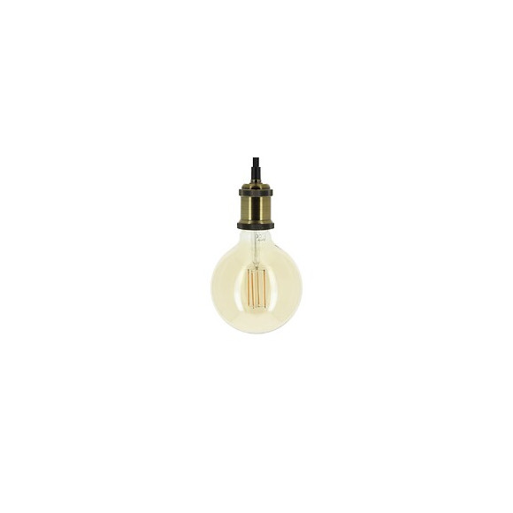 Ampoule Led Déco Globe (g125) / Vintage Au Verre Ambré, Culot E27, 7w Cons. (50w Eq.), 638 Lumens, Lumière Blanc Chaud