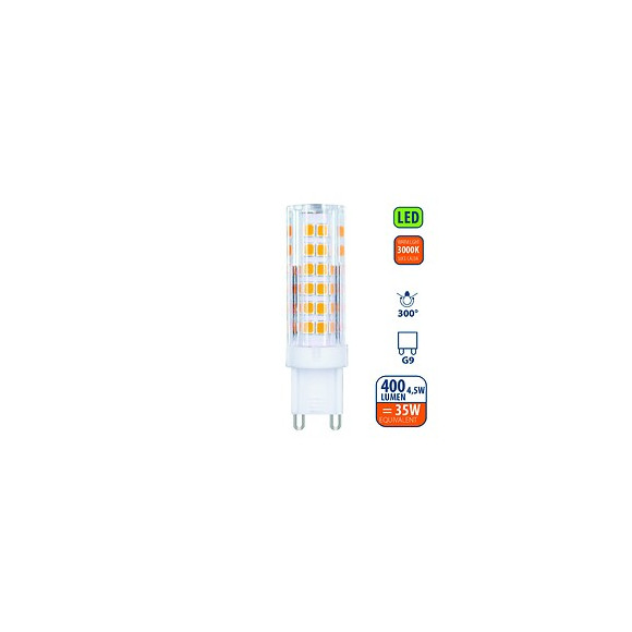 Ampoule Led Smd, Capsule G9, 4.5w / 400lm, Culot G9, 3000k