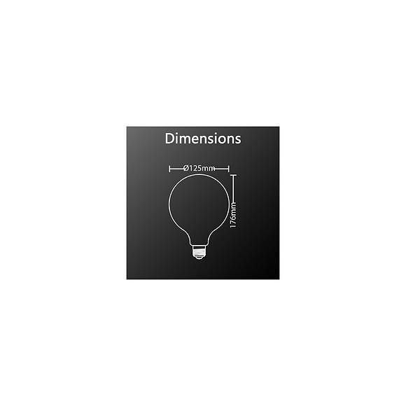 Ampoule Led Déco 3d (g125), Aspect Fireworks, Culot E27, 3,8w Cons.