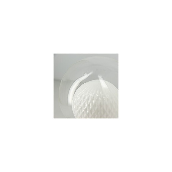 Ampoule Déco Led, Double Verre Blanc, G125, Culot E27, 3w Cons. 2700k Blanc Chaud