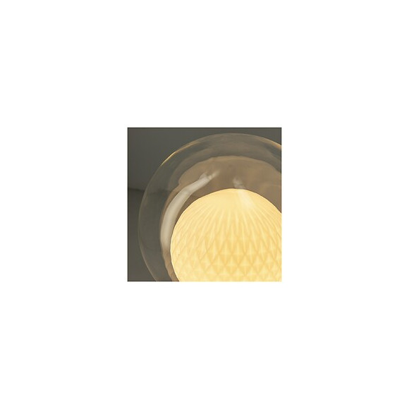Ampoule Déco Led, Double Verre Blanc, G125, Culot E27, 3w Cons. 2700k Blanc Chaud